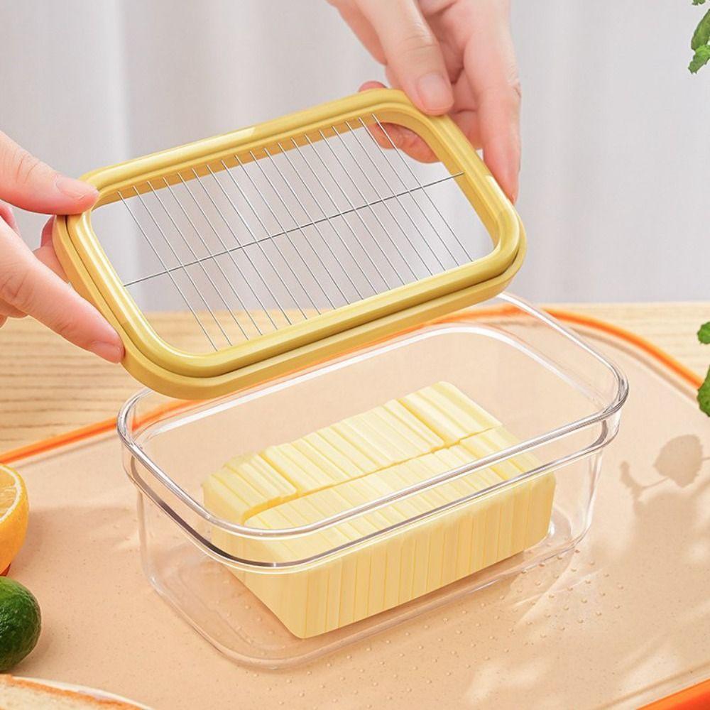 Anti-Scratch Butter Keeper Plastic Butter Slice Container Durable Butter Slicing Box  Baking