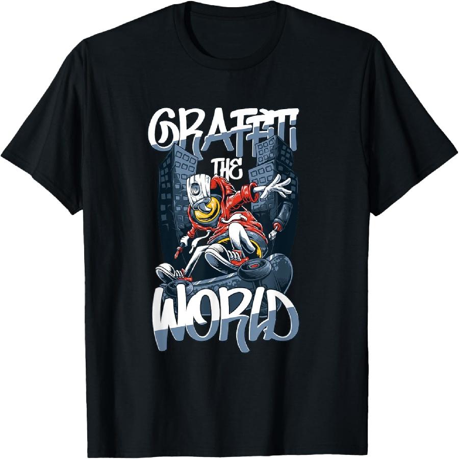 

Graffiti The World Spray Paint Painting Graffiti Day Gift T-Shirt XXXXXL чорний