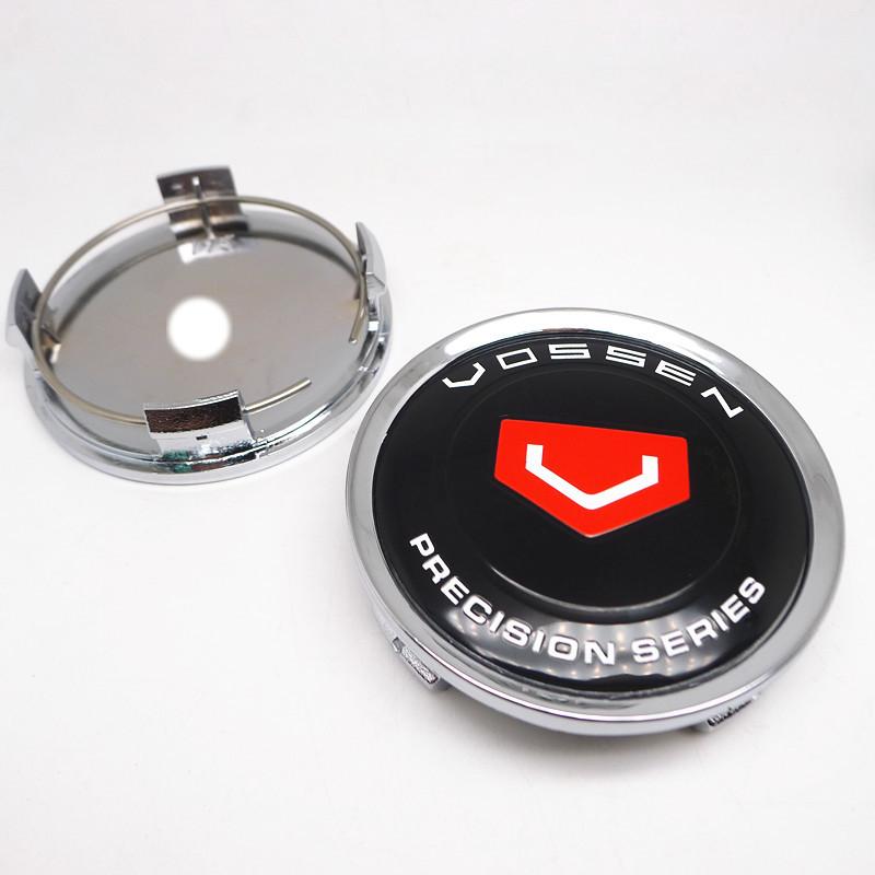 4pcs 75mm 70mm Vossen Wheel Center Hub Caps Hubcaps Car Rims Dust-proof Cover Badge