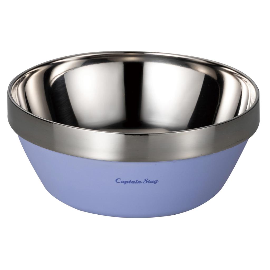 CAPTAIN STAG Outdoor CS Vacuum 13cm 420ml Purple Bowl/Dish Double-Walled Bowl, Diameter, Capacity, Stackable, Insulated, UE-4958