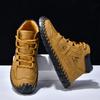 2025 Autumn/winter Men's Casual Shoes Short Boots Mid Top, Large-sized Handmade Ankle Boots Work Boots