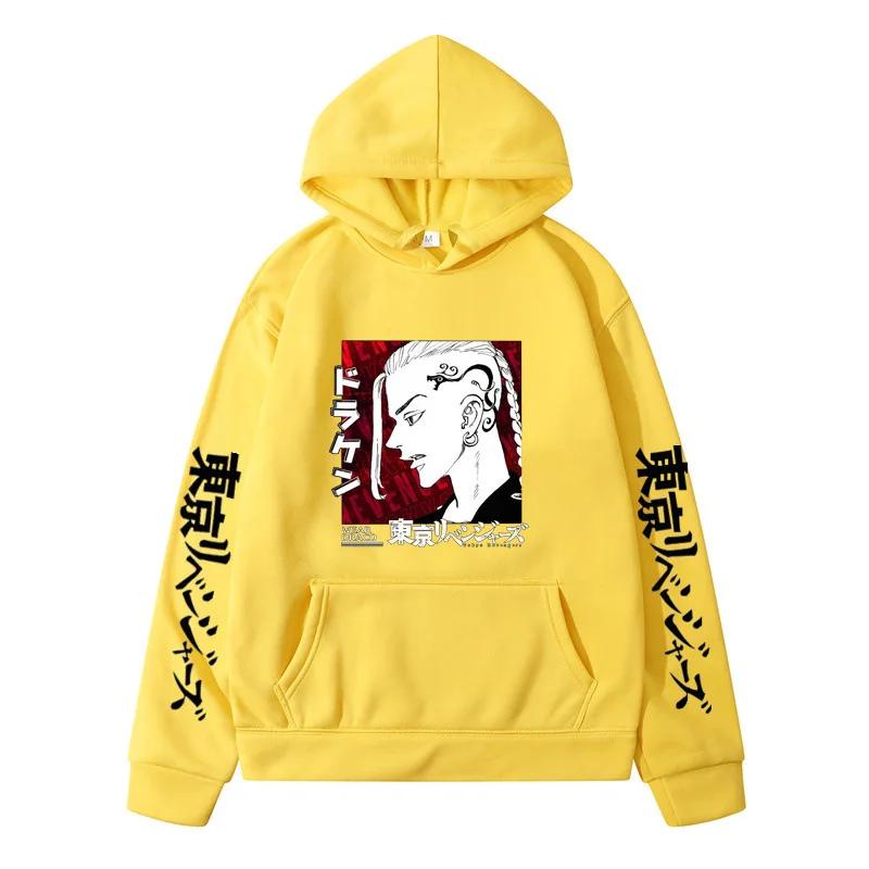 Fashion Men's Hoodie Tokyo Avengers Anime Print With Hoodie Fan Men And Women Casual Loose Hoodie Street Oversized Hoodie