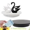 Plateau Tournant Électrique 360° Diamètre 42cm Noir ou Blanc Support d'Exposition Dynamique pour Magasin avec Télécommande Professionnel