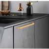 Modern Minimalist Pulls Cupboard Dressers Black Gold Silver Cabinet Door Handles Closet Drawer Knobs Kitchen Furniture Hardw
