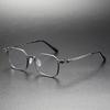 Yuanzaki Anti-Gang Pure Titanium Retro Square Eyeglasses - Handmade Prescription Frames