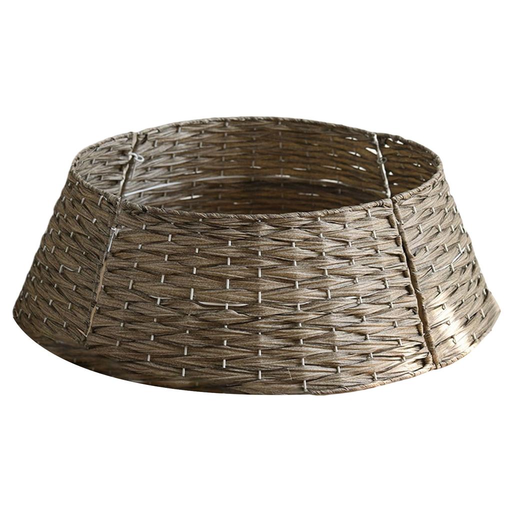 Rustikální límec na vánoční stromek Pletený proutěný kryt stojanu na základnu stromku Pro umělou sváteční dekoraci Prstenová sukně Košík pod stromek, Přírodní a stabilní