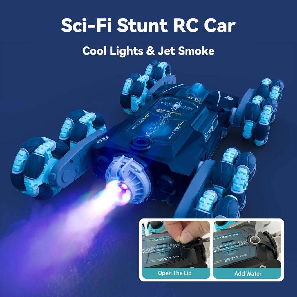 8WD Gesture Sensing Stunt Rc Cars, 2.4Ghz Rechargeable Racing Drift Hand Remote Control Clamber Car