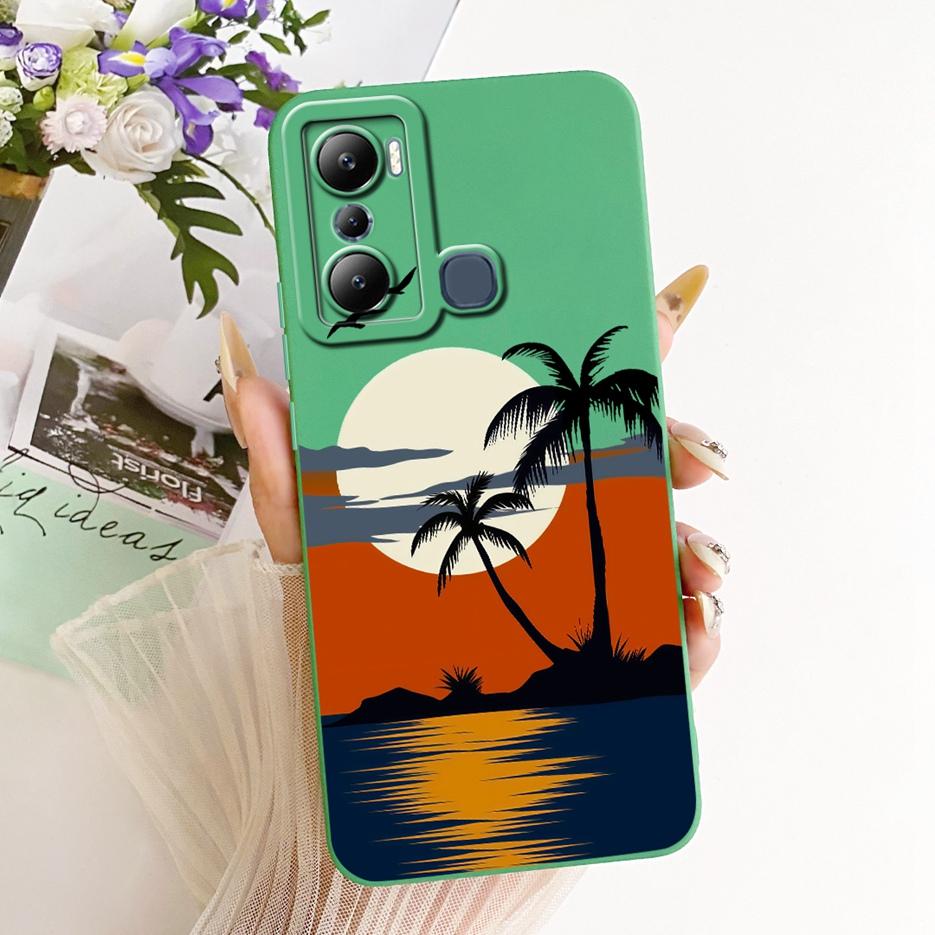 For Infinix Hot 20i Case Hot 20S X6827 Luxury Flowers Candy Painted Cover Soft Silicone Case For Infinix Hot 20 Play Hot20 Shell