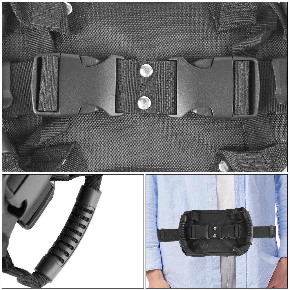 Motorcycle Rear Seat Safety Belt Universal Grab Handle Non-Slip Safety Armrest Back Seat Passenger Grip Adjustable