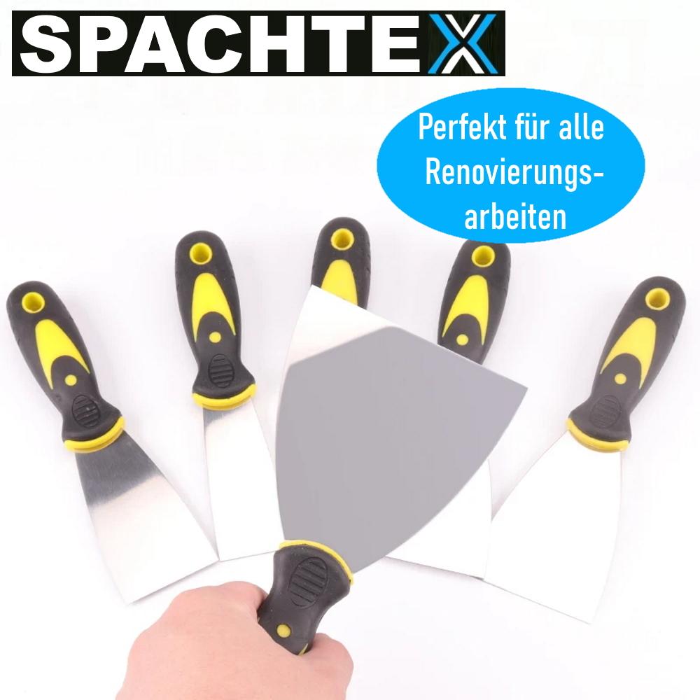SPACHTEX Spachtel Set Edelstahl Malerspachel Trockenbauspachtel Flächenspachtel