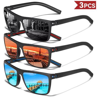 3 Stück Tolle Polarisierte Sonnenbrille für Herren Unisex UV400 Brille Angelbrille Outdoor Sportbrille zum Fahren Angeln Radfahren