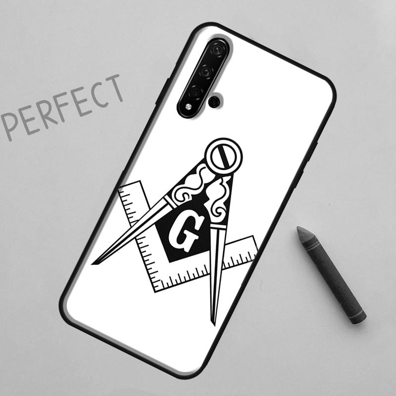 Freemasonry Logo Symbol For Huawei Nova 12s 11i 7i 8i 12i Y73 Y70 Y90 Y60 Y72 Y61 Y91 9 10 SE P40 Lite P30 Pro Case
