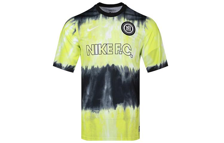 Nike T Shirts Men s Yellow Crew Neck Moderate Straight Fit CK5573-010 S