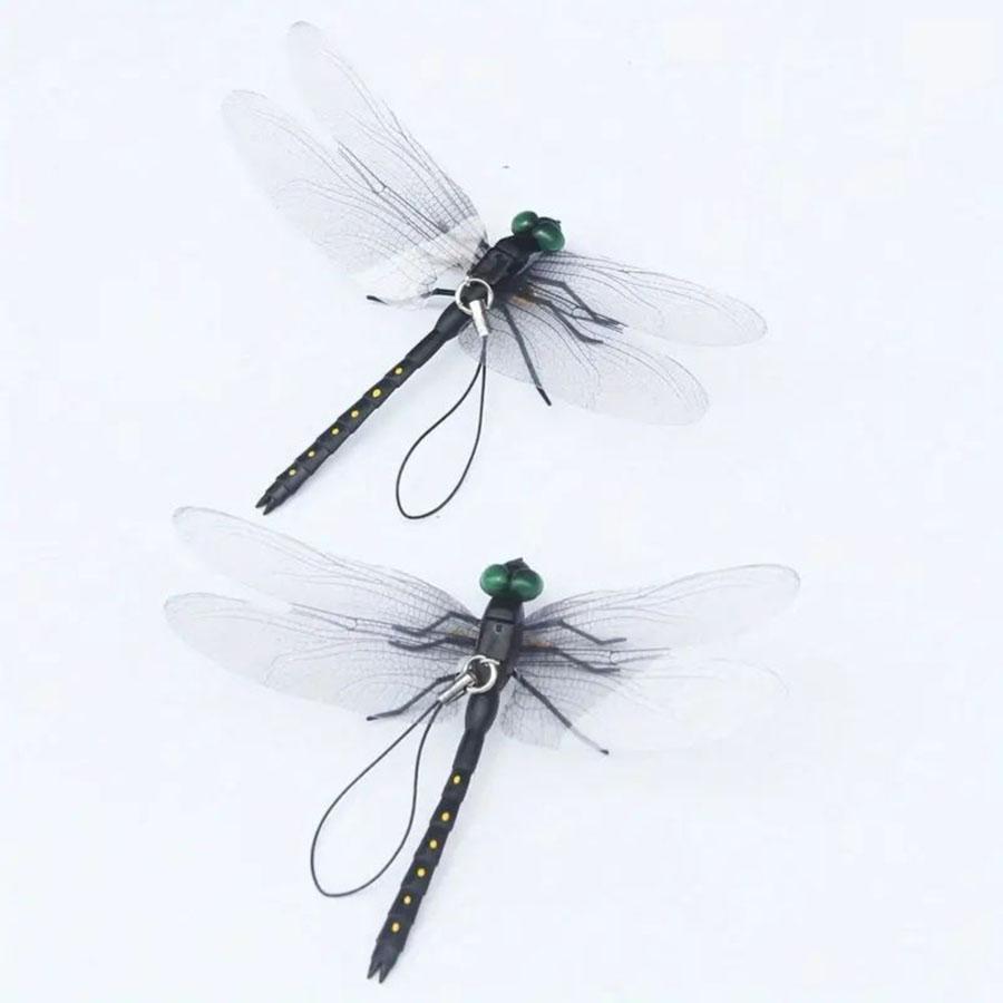 4 Sets \2 Sets Black Dragonfly - Waterproof PVC, Perfect For Garden Or Interior Use, Classical Style, No Electricity Required