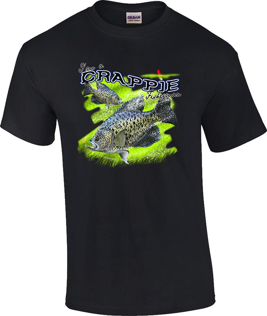I m A Crappie Fisherman Fishing Lure T-Shirt L