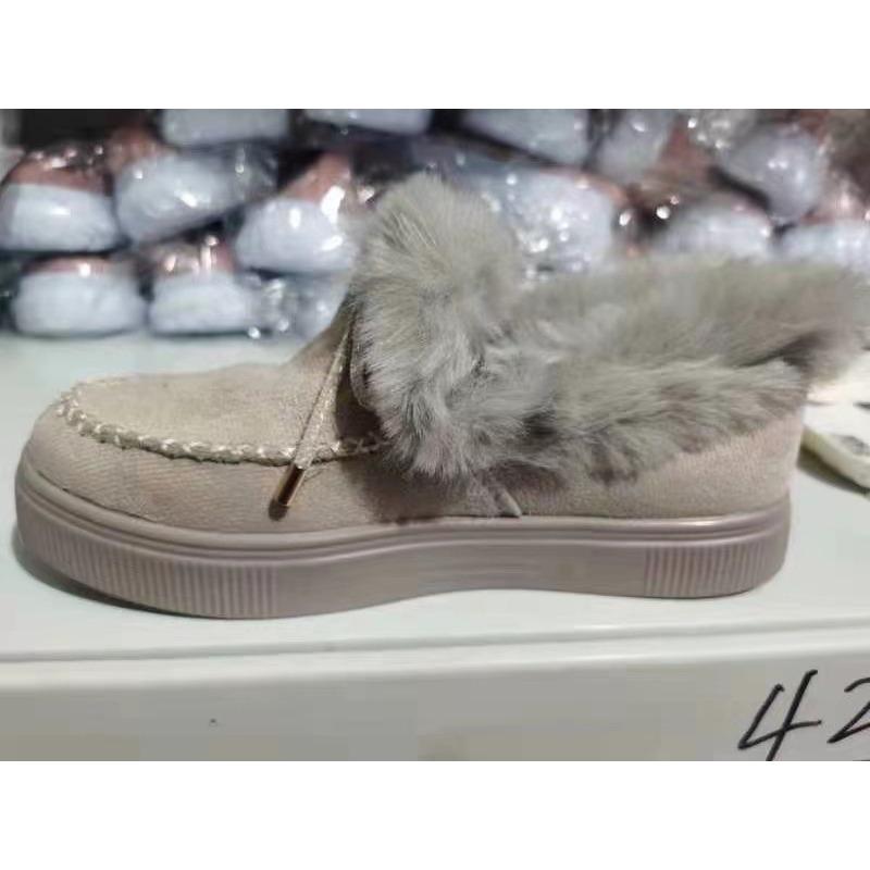 2 Autumn and Winter Round Head Thick-soled Warm Cotton Shoes Large Size Women's Shoes Bag Shoes Snow Boots Doudou Shoes
