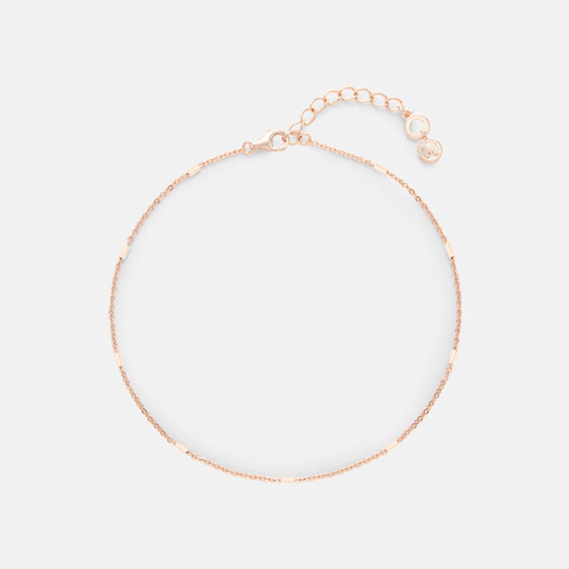 METROCITY JEWELRY Corte Sterling Silver Rose Anklet A231SA4301RPQ