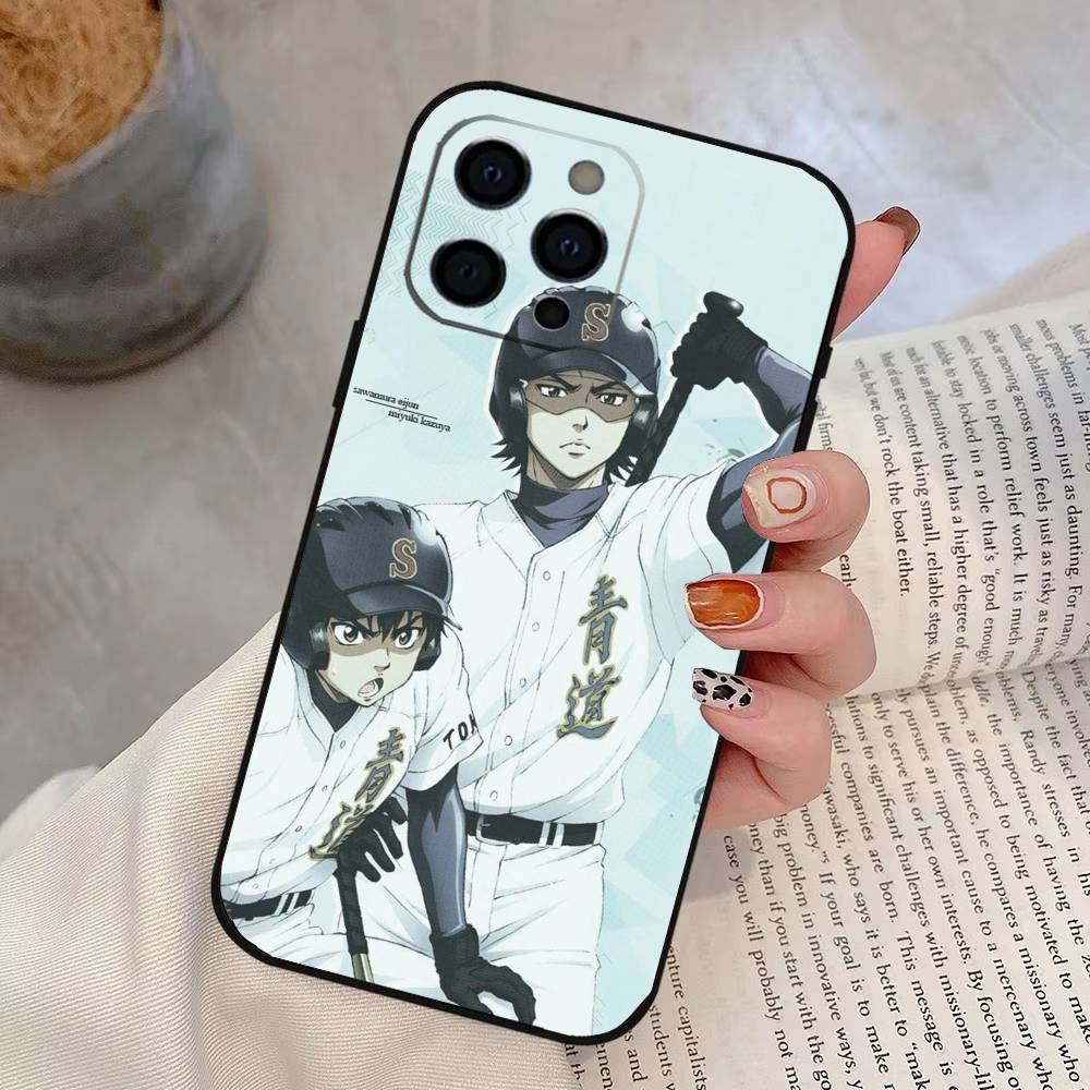 Ace of Diamond Phone Case For iPhone 17, 16,15,14,13,12,11 Plus,Pro Max, Others Soft Black Cover