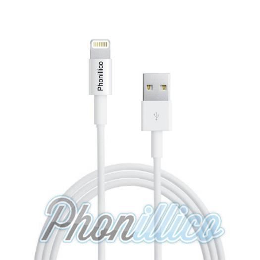 USB Cable + Mains Charger - Phonillico® - iPhone 7 PLUS - White - Charging and Data Transfer - 40 G