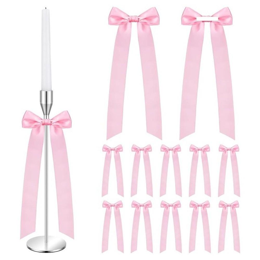 12pcs DIY Bowknot Candle Holder Decor Portable Versatile Wedding Decorations