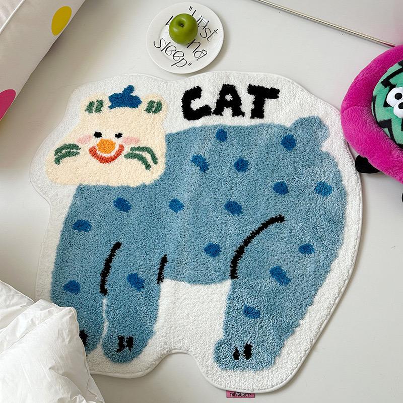 Kreslený Kreativní Koberec Koupelnová Podložka na Podlahu Noční Koberce do Obývacího Pokoje Ložnice Koupelny Dveřní Rohožka Měkká Domácí Dekorace Vstup