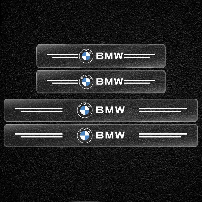 4ks Ochrana prahu auta Transparentní Dekorativní M LOGO Odznak 3D Samolepka Pro BMW M Performance E36 E46 E60 E90 E91 E92 E93 F30 F20 X1 X3 X5 X6 X7