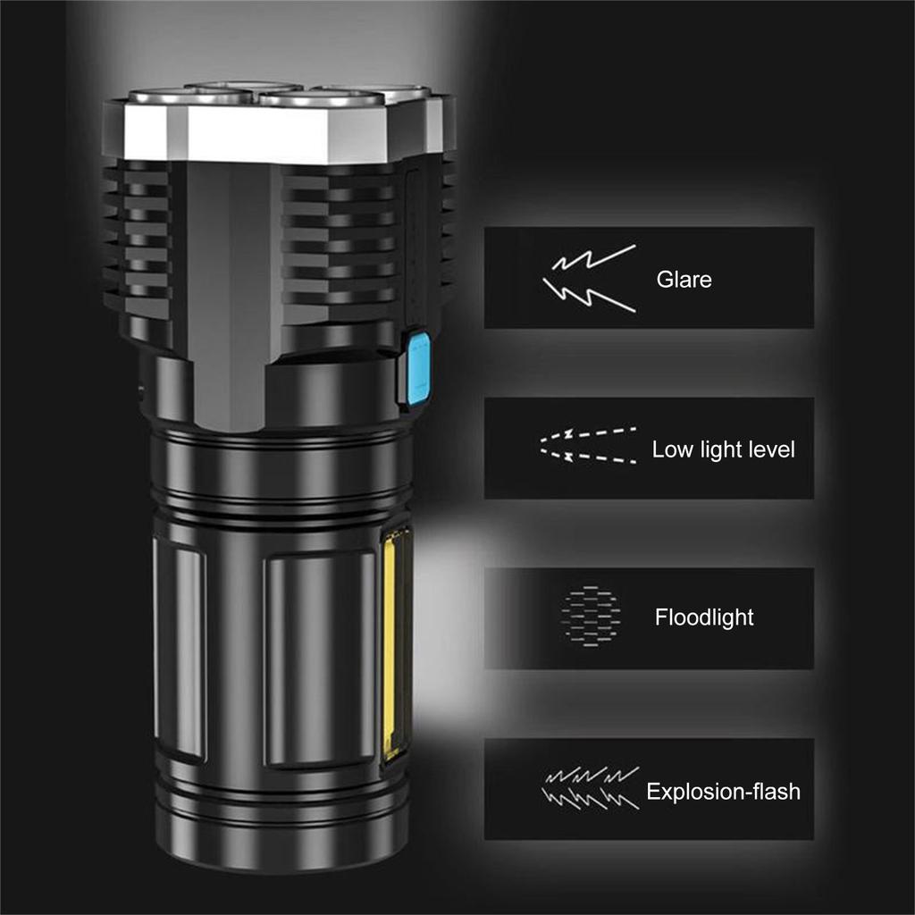 LED Torch USB Rechargeable 4022 Lumen Super Bright Flashlight with 4 Modes Water Resistant Handheld Torches for Camping