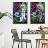 Starry Night Cat Abstract Animal Posters and Prints Vintage Canvas Painting Wall Art Picture for Living Room Corridor Home Decor