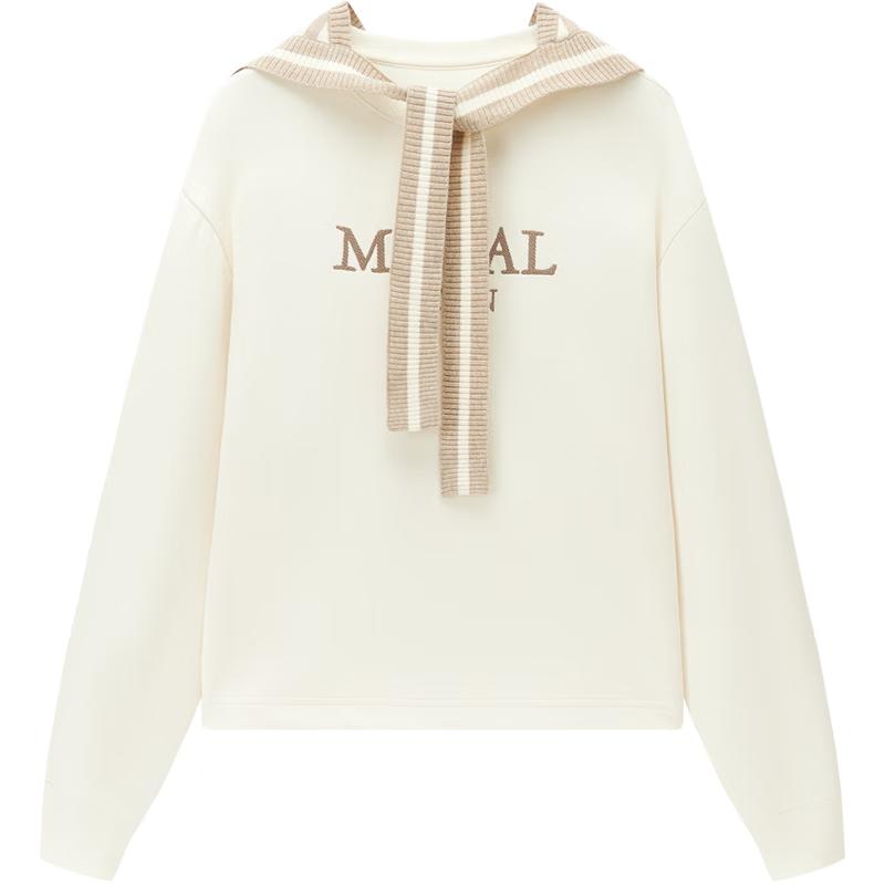 Aijutu Women s Striped Shawl Fake Two-Piece Sweatshirt M