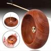 4 Holes Wooden Incense Holder Handcrafted Bowl Shape Censer Incense Burner  Yoga Practice