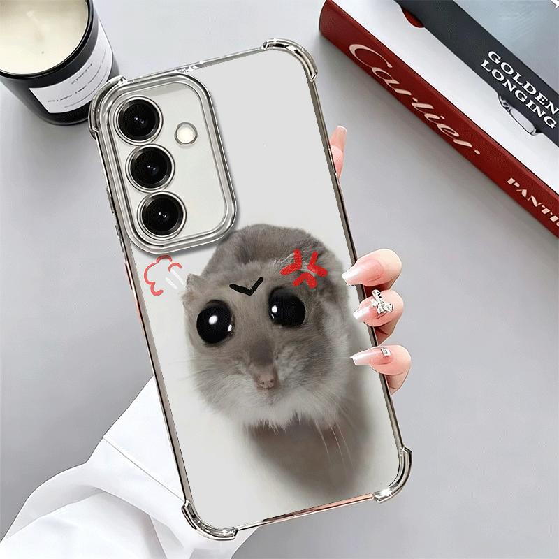 

Funny Sad Hamster Meme Plating Phone Case For Samsung A17 A07 A37 A57 A16 A56 A15 A55 A14 A54 A13 A53 A26 A36 A25 A35 A24 A34 A2 Samsung A53