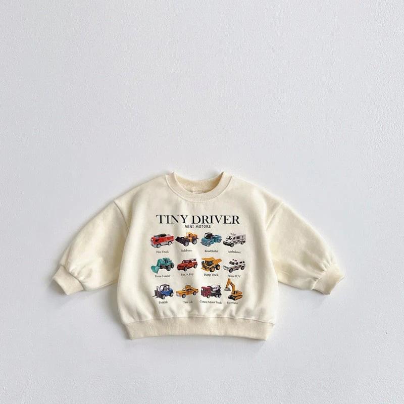 

Autumn 2025 Kids Unisex Korean Car Hoodie - Long Sleeve for Boys, Medium and Small Sizes 90cm