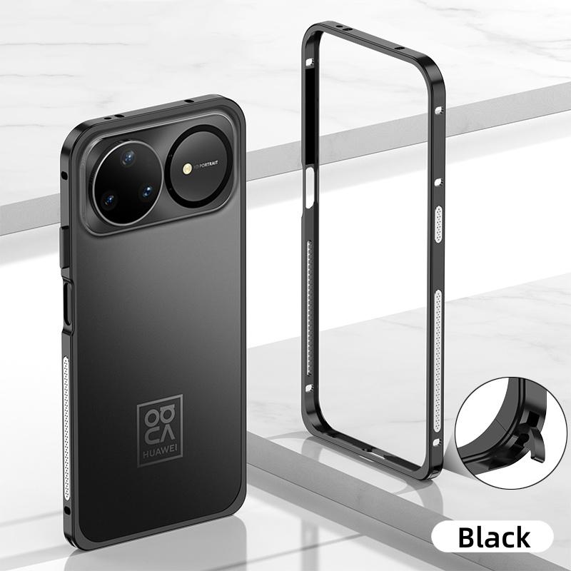Luxury Metal Bumper Case for Huawei Nova 15 Ultra / 15 Pro / Nova 15 Aluminium Frame Protective Cover Opp Bag&For Huawei nova 15 Ultra 5G 6.84 чёрный