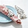 Christmas Napkin Rings 4Pcs Creative Xmas Tree Shape Dining Table Decor for Home Kitchen New Year Holiday Gathering