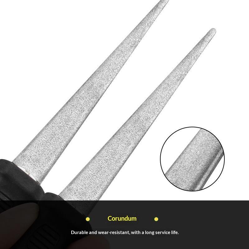 Diamond Sharpener Fast Sharpening Metal Double Sand File Wear Resistant for Scissors Garden Pruners Kitchen Knives Daily Use