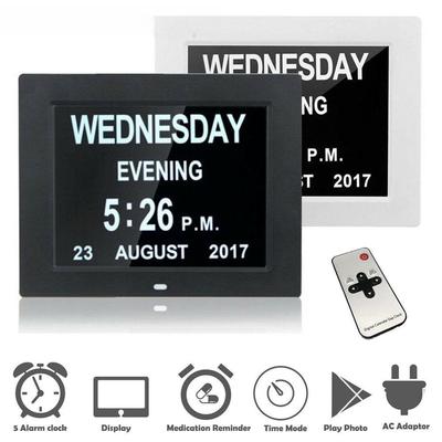 Digital Clock Home Decor Electronic Date Table Large LCD Screen Large Letter Electronic Dashboard Calendar Alarm Clock