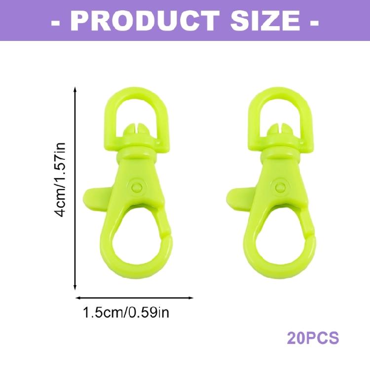 20PCS Practical Plastic Lobster Clasps Safe Materials Jewelry Component Supplies for Jewelry Findings and Keychains