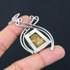 Wedding Gift For Her 925 Sterling Silver Natural Plume Agate Gemstone Pendant