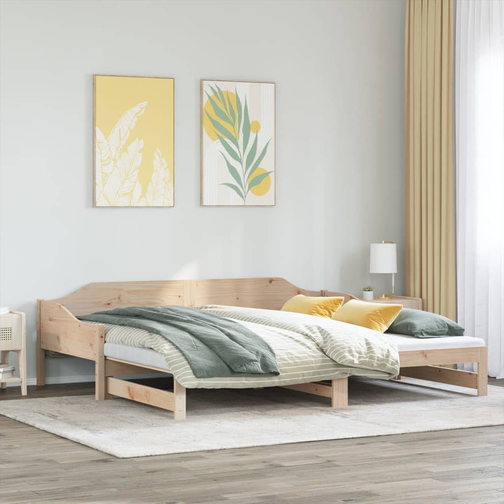 Pull Out Daybed 90x190 cm Solid Pine Wood