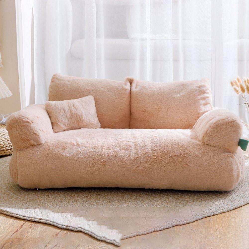 Warm Winter Warm Cat Nest Plush Kitten Puppy Sleeping House Soft Cat Bed Sofa Spring