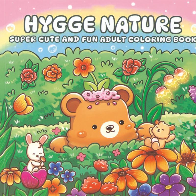 Cross-Border Adult & Teen Coloring Book: Cute Animal Characters for Easy Coloring