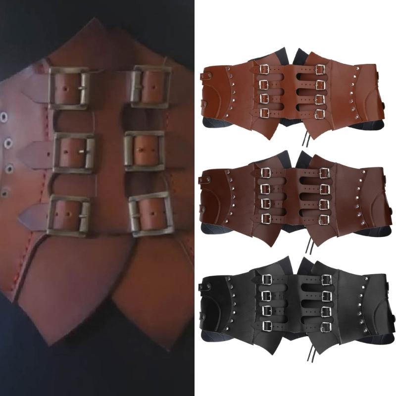 Vintage Corset Waist Belt for Women Renaissance Costume PU Girdle Belt Waiststrap Party Props Waistband Cosplay Costume