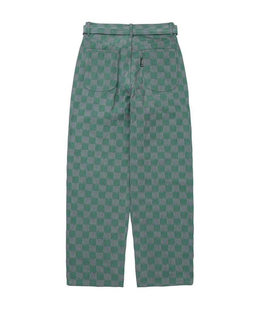 AJOBYAJO Checkerboard Denim Pants [Mint]