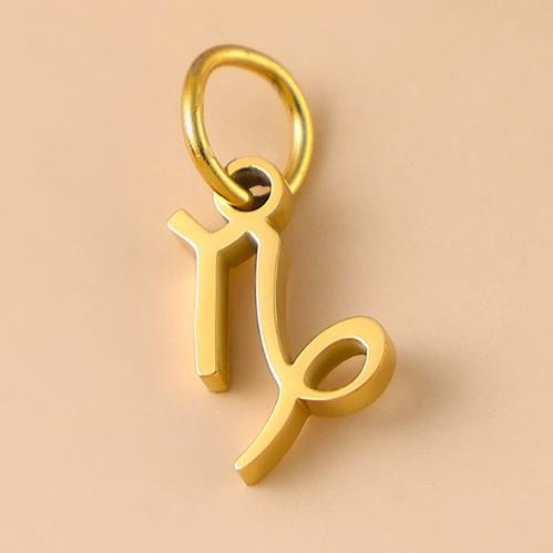 SUNIBI Stainless Steel Star Zodiac Sign 12 Constellation Pendant Accessories for Necklace Women Man Jewelry Gifts