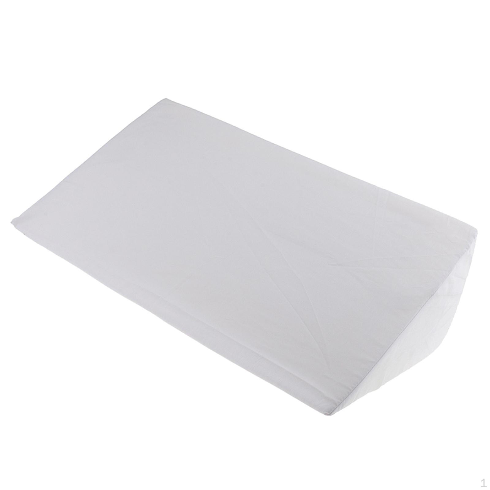 

2 Piece Foam Wedge Cushions Washable Lift Cushion Cover 20x10x5.5 inch_White