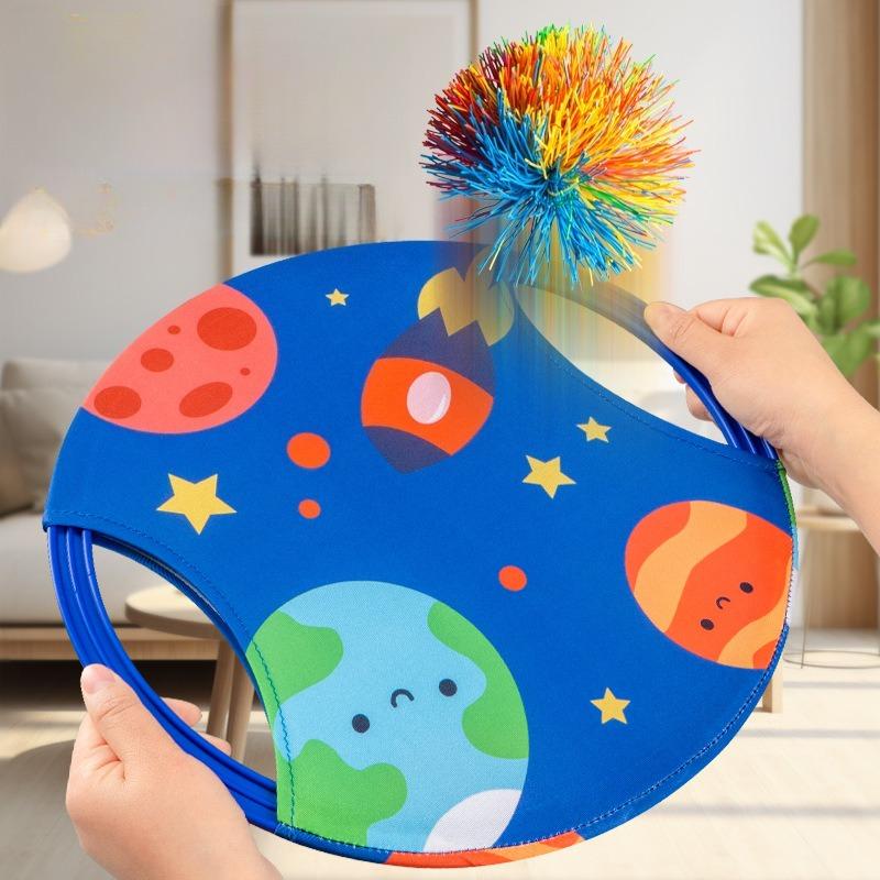 1SET Children's Tray, Elastic Ring, Parent-child Interaction, Throwing and Receiving, Kindergarten Sensory Training Equipment, Outdoor Sports Games