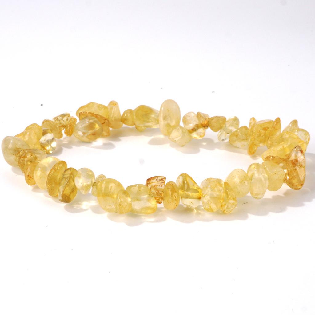 Natural stone bracelet beaded natural gravel elastic stacking wearing versatile high-end light luxury hot-selling bracelet
