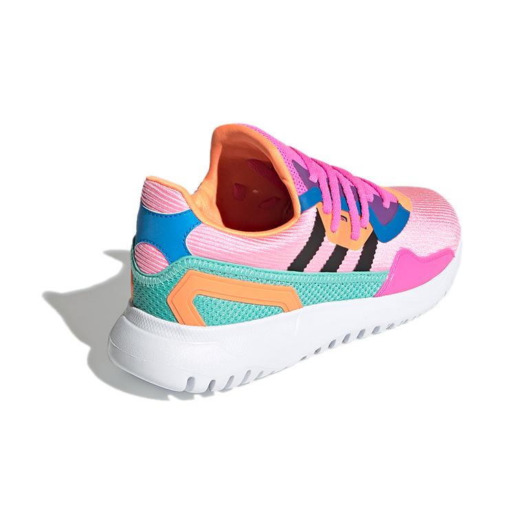 Adidas Originals Flex Collection J Abrasion Resistant Low top Kids Lifestyle Shoes Pink Blue FX5332