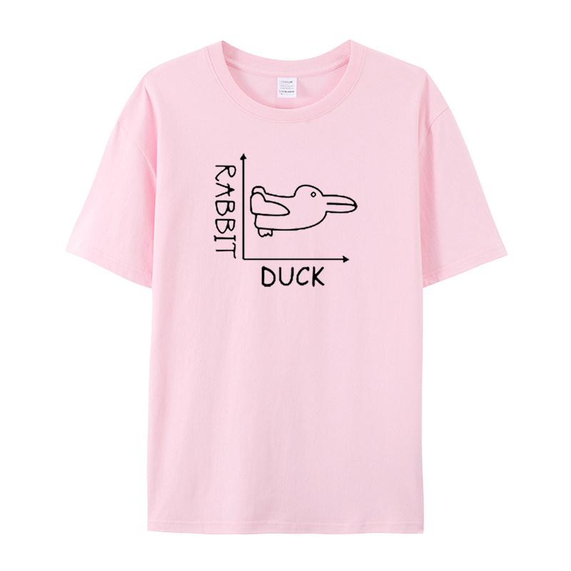 Maglietta Divertente Matematica Anatra Coniglio Unisex Regalo Giorno del Padre Compleanno Per Unisex Maglietta Divertente per Adulti Magliette Estive Manica Corta Magliette Unisex
