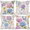 Multicolored Hydrangea Theme Digital Printing Pillow Cover Short Plush Suitable Living Rooms Bedrooms Sofas Throw Cushion Cover